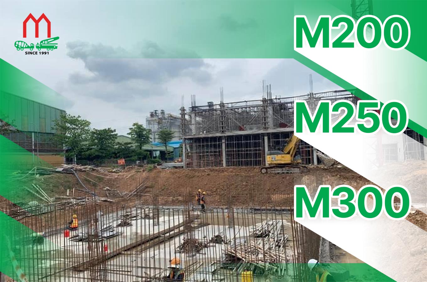 Các mác bê tông thường được sử dụng khi thi công móng nhà